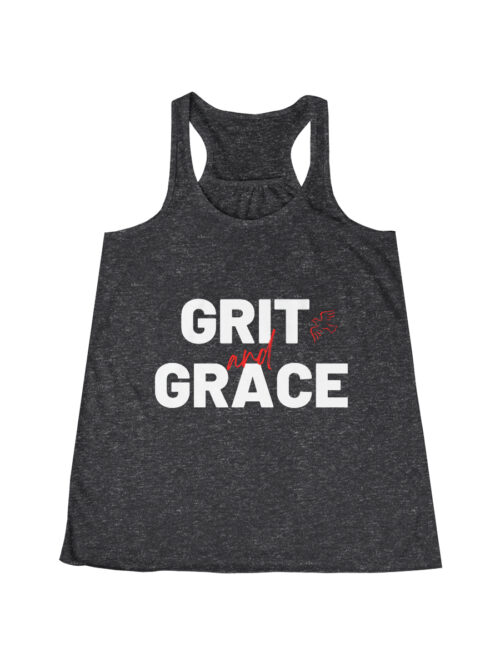 Grits and Grace Flowy Racerback Tank - White/Red