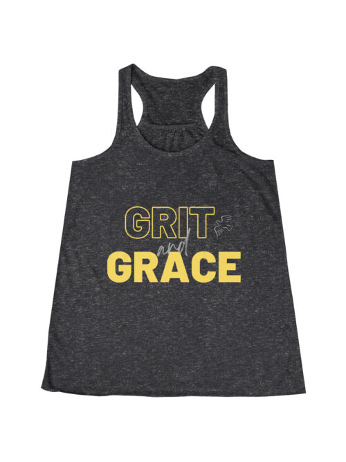 Grits and Grace Flowy Racerback Tank - Yellow/Gray