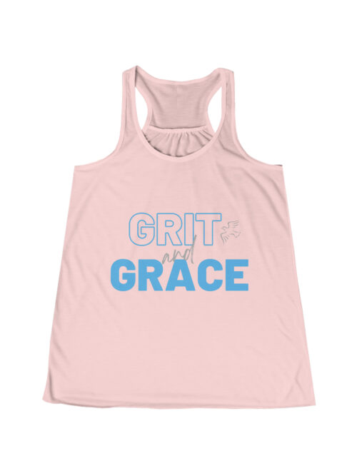 Grits and Grace Flowy Racerback Tank - Blue/Gray