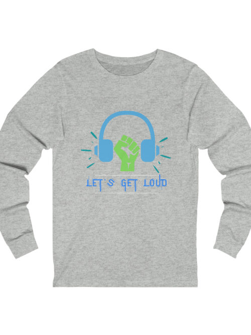 Let's Get Loud Long Sleeve Tee - Green/Blue