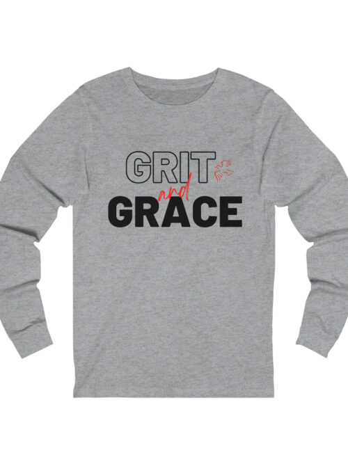 Grit and Grace Long Sleeve Tee - Red/Black
