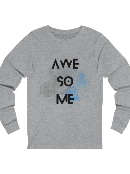AWE SO ME Long Sleeve Tee - Blue/Gray
