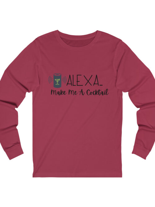 Alexa - Make A Cocktail Long Sleeve Tee - Black
