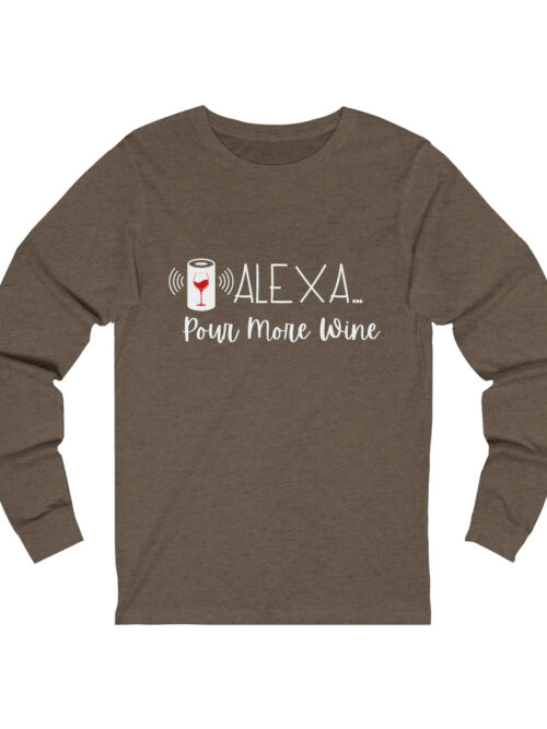 Alexa - More Wine Long Sleeve Tee - White