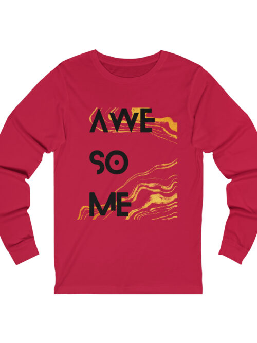 AWE SO ME Long Sleeve Tee - Black/Gold