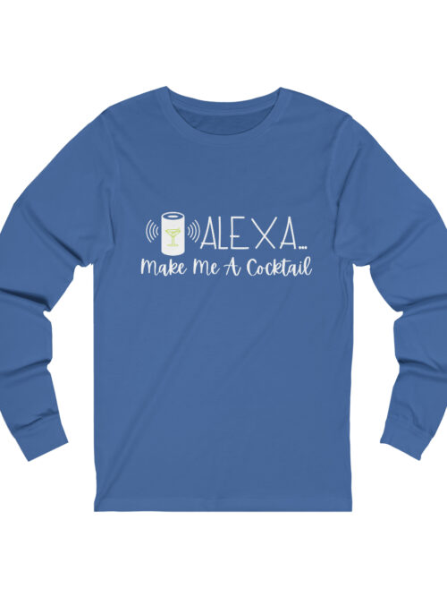 Alexa - Make A Cocktail Long Sleeve Tee - White