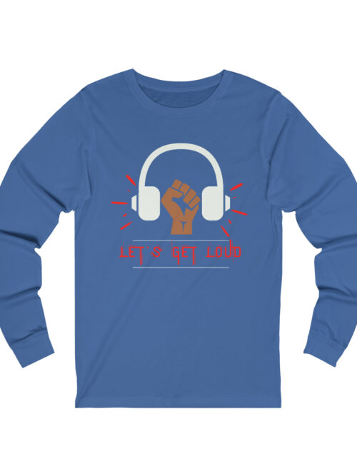 Let's Get Loud Long Sleeve Tee - Brown/Red/White