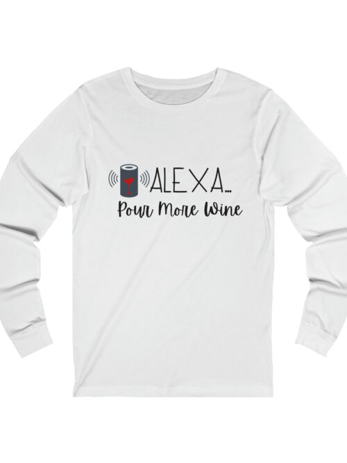 Alexa - More Wine Long Sleeve Tee - Black