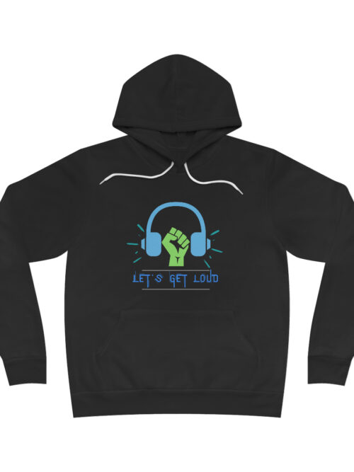Let's Get Loud Sponge Fleece Hoodie - Blue/Green