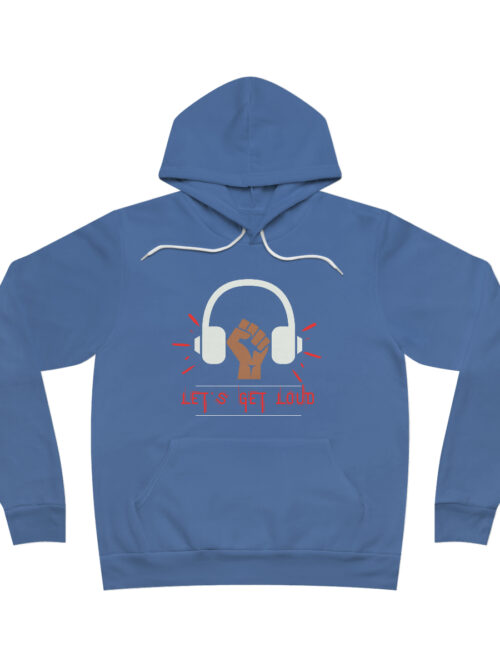 Let's Get Loud Sponge Fleece Hoodie - Brown/Red/White