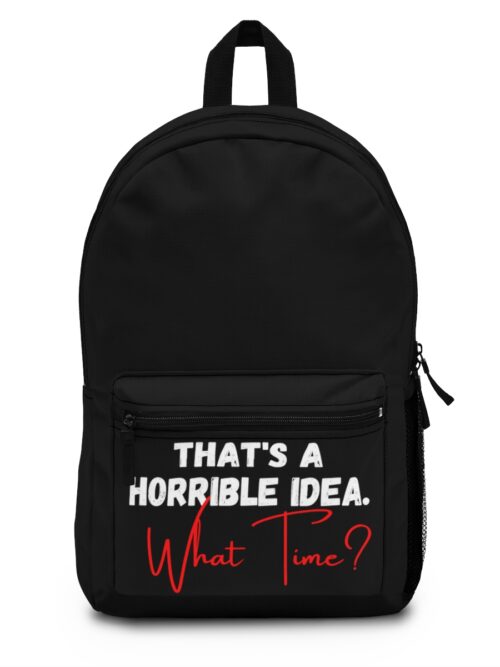 Horrible Idea Backpack - Black/White/Red