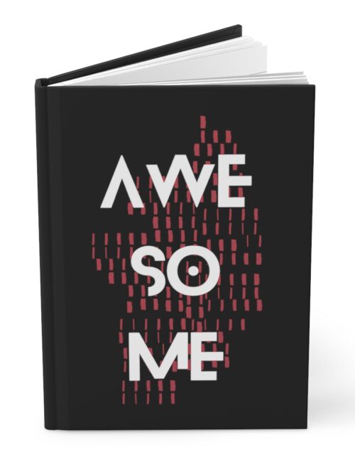 AWE SO ME Hardcover Journal Black/Red/White