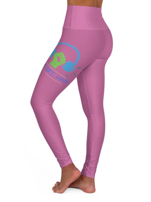 Let's Get Loud High Waisted Yoga Leggings - Pink/Blue/Green