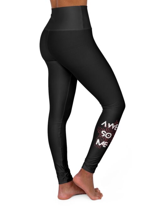 AWE SO ME High Waisted Yoga Leggings - Red/White